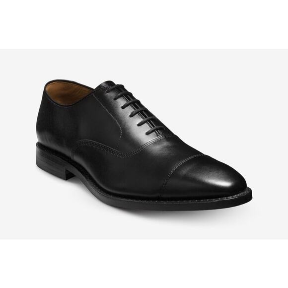 Allen Edmonds Park Avenue Cap-toe Oxford Dress Shoe black leather 10.5 10 1/2 - Picture 1 of 12